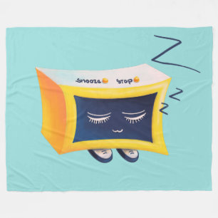 Couverture Polaire Caractère de l'alarme de couchage de Kawaii
