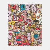 Couverture Polaire Caractère du dessin Main tiré Jeu Motif enfants (Devant)