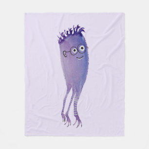 Couverture Polaire Caractère Nerdy Drôle Geek mignon pourpre