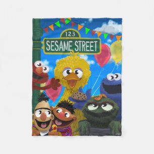 Couverture Polaire Caractères de rue Sésame Scène de parti