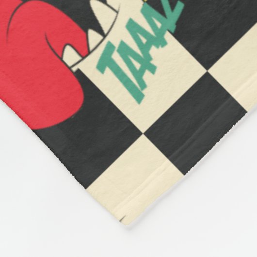 Couverture Polaire Caractères LOONEY TUNES™ sur Checker noir et blanc (Coin)