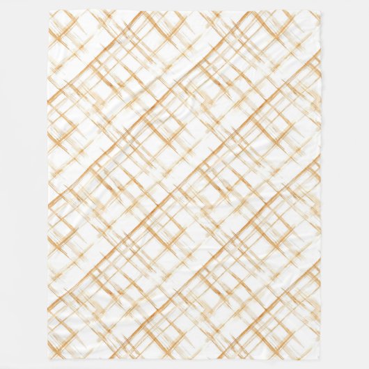 Couverture Polaire Caramel crème rayures blanches (Devant)