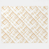 Couverture Polaire Caramel crème rayures blanches (Devant (Horizontal))