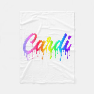 Couverture Polaire Cardi prénom Rainbow Drip Hommes Femmes Enfants