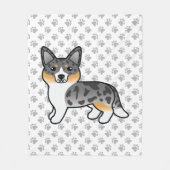 Couverture Polaire Cardigan bleu Merle Cardigan Welsh Corgi Cartog Ch (Devant)