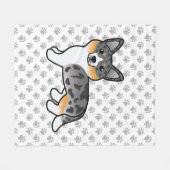 Couverture Polaire Cardigan bleu Merle Cardigan Welsh Corgi Cartog Ch (Devant (Horizontal))