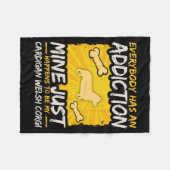 Couverture Polaire Cardigan Welsh Corgi Funny Dog Addiction  (Devant (Horizontal))