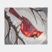 Couverture Polaire Cardinal Bird Fleece Blanket - Cardinal Rouge sur (Devant (Horizontal))