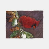 Couverture Polaire Cardinal et Pinecones (Devant (Horizontal))