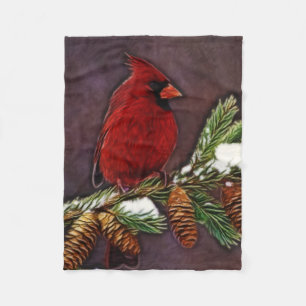 Couverture Polaire Cardinal et Pinecones
