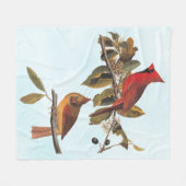 Couverture Polaire Cardinal Grosbeak Audubon Birds of America (Devant (Horizontal))