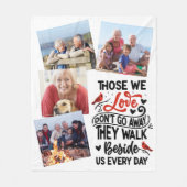 Couverture Polaire Cardinal Poem Photos Memorial Keepsaké (Devant)