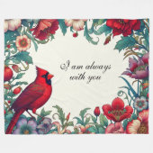 Couverture Polaire Cardinal Rouge Cadeaux Sympathy Keepsaké Memorial (Devant (Horizontal))