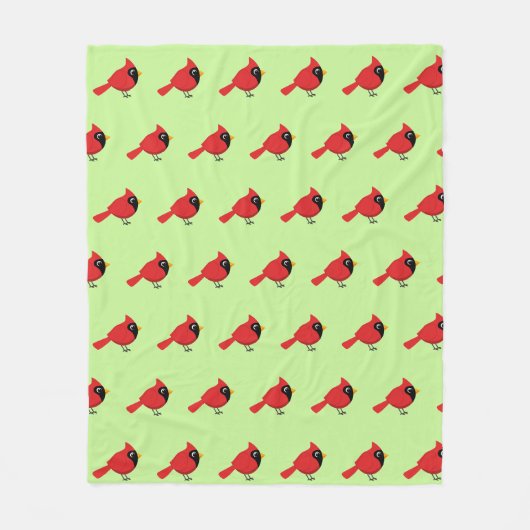 Couverture Polaire Cardinal Rouge Cardinal Cardinal aux Fleurs (Devant)