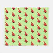 Couverture Polaire Cardinal Rouge Cardinal Cardinal aux Fleurs (Devant (Horizontal))