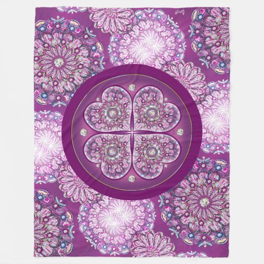 Couverture Polaire Cardinal rouge Rosace (Devant)