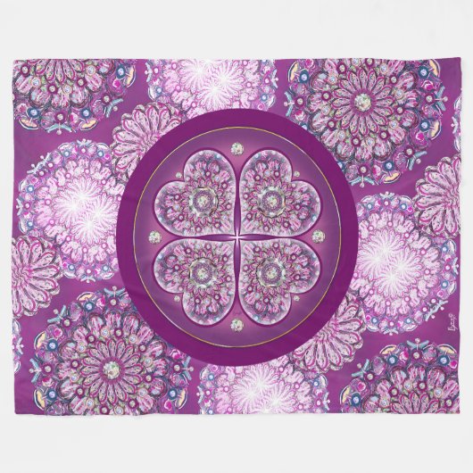 Couverture Polaire Cardinal rouge Rosace (Devant (Horizontal))