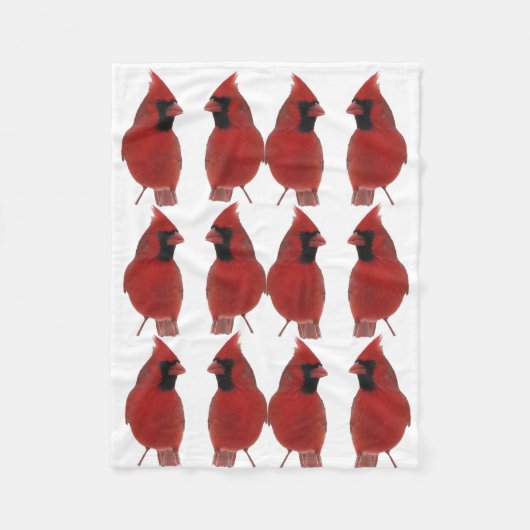 Couverture Polaire Cardinals Blanche en polaire (Devant)