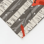 Couverture Polaire Cardinaux d'hiver dans les bouleaux (Coin)