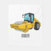 Couverture Polaire Caricature à rouleaux de route (Devant)