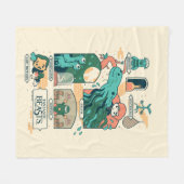 Couverture Polaire Caricature Bêtes fantastiques Scènes (Devant (Horizontal))