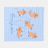 Couverture Polaire Caricature de cacahuètes joyeux sautillant (Devant (Horizontal))