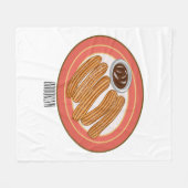 Couverture Polaire Caricature de Churro (Devant (Horizontal))