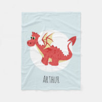 Caricature de dragon mignonne rouge gallois avec u