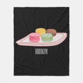 Couverture Polaire Caricature de Macaron (Devant)