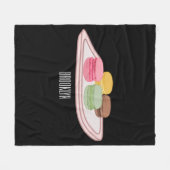 Couverture Polaire Caricature de Macaron (Devant (Horizontal))