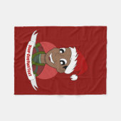 Couverture Polaire Caricature de Noël de l'homme qui rit (Devant (Horizontal))