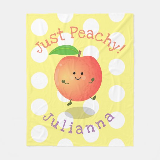 Couverture Polaire Caricature de pêche joyeux (Devant)