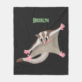 Couverture Polaire Caricature de planeur de sucre joyeux (Devant)