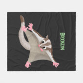 Couverture Polaire Caricature de planeur de sucre joyeux (Devant (Horizontal))