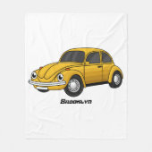 Couverture Polaire Caricature de voiture classique (Devant)