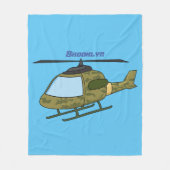 Couverture Polaire Caricature d'hélicoptère camoflage de l'armée (Devant)