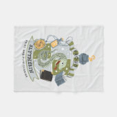 Couverture Polaire Caricature Fière Slytherin Crest (Devant (Horizontal))