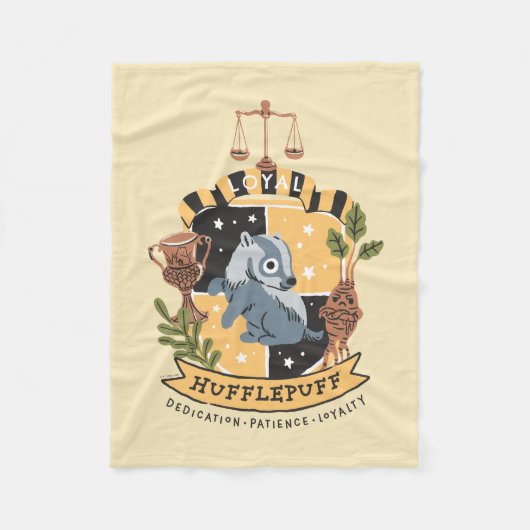 Couverture Polaire Caricature Loyal Hufflepuff (Devant)