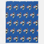 Couverture Polaire Caricature lunatique voitures de police flece couv (Devant)