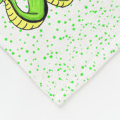 Couverture Polaire Caricature mignonne et souriante Serpent jaune ver (Coin)