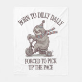 Couverture Polaire Caricature moto Lazy Sloth Retro (Devant)