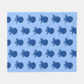 Couverture Polaire Caricature octopus mignonne vieux papier (Devant (Horizontal))