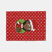 Couverture Polaire Caricature pour fille de Noël (Devant (Horizontal))