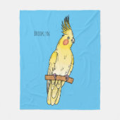 Couverture Polaire Caricature pour oiseaux Cockatiel (Devant)