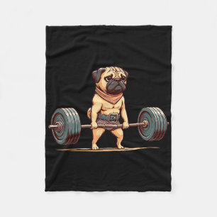Couverture Polaire Carlin Bodybuilder Salle de gym Humour Exercice d'