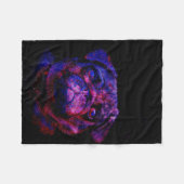 Couverture Polaire Carlin Chien mignon | Grand cadeau pour les Amoure (Devant (Horizontal))