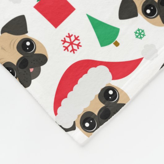 Couverture Polaire Carlin de Noël mignon (Coin)