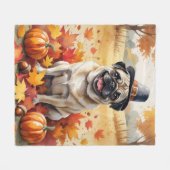 Couverture Polaire Carlin En Automne Feuilles Thanksgiving Art (Devant (Horizontal))