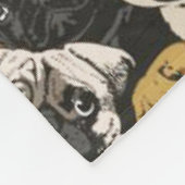 Couverture Polaire Carlins Grumpy / Drôle mignon Chiens Carlin Chiens (Coin)