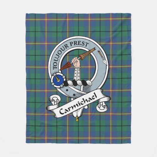 Couverture Polaire Carmichael Ancien Clan Badge Tartan Plaid (Devant)